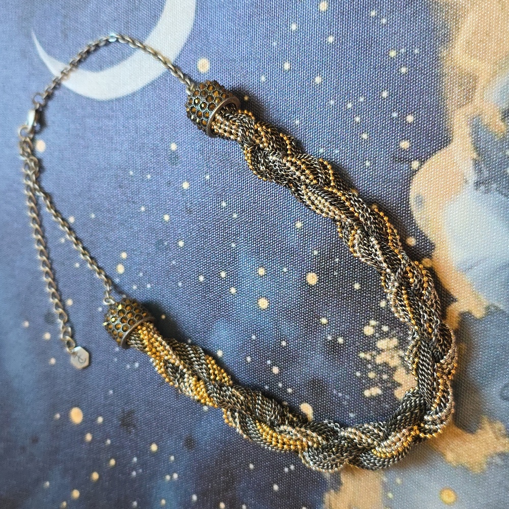 Touchstone Crystals Swarovski Twisted Metals Necklace - Picture 4 of 7